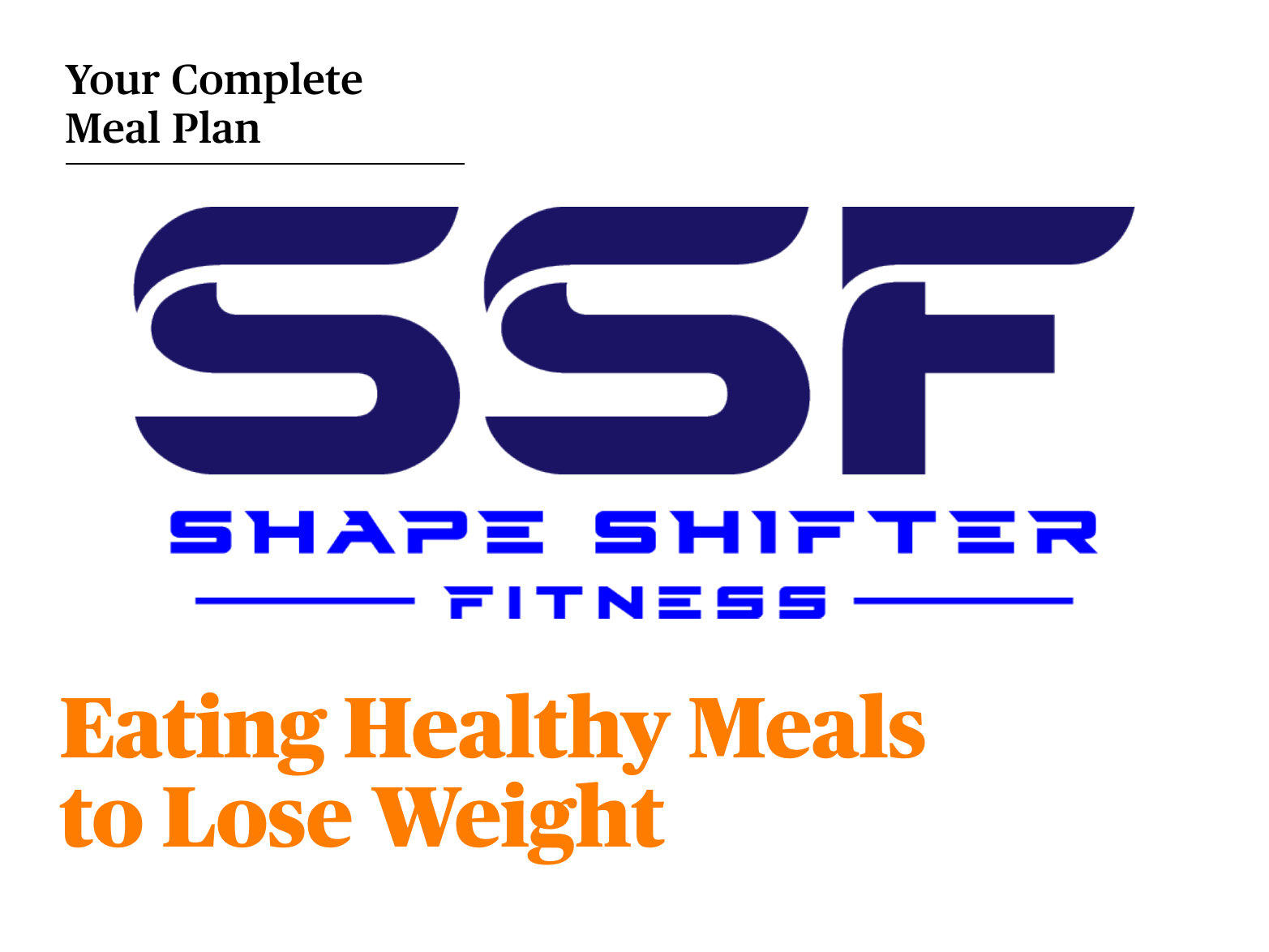 Eating Healthy Meals to Lose Weight free meal plan guide cover