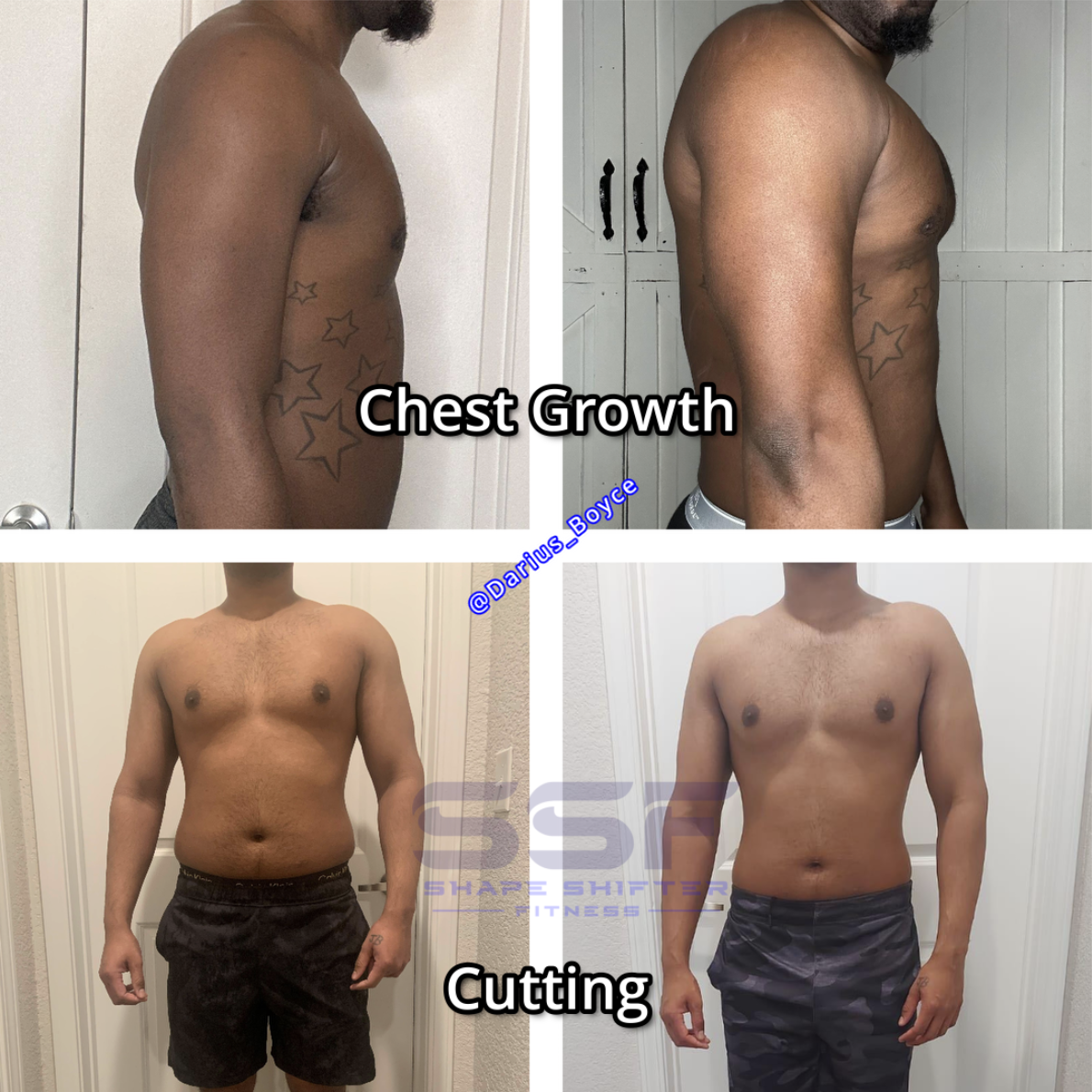 Male client chest growth and cutting transformation