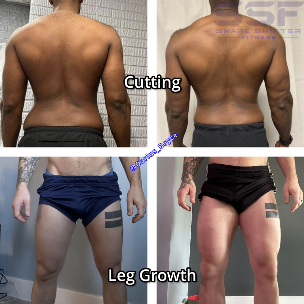 Male client cutting and leg-growth transformation
