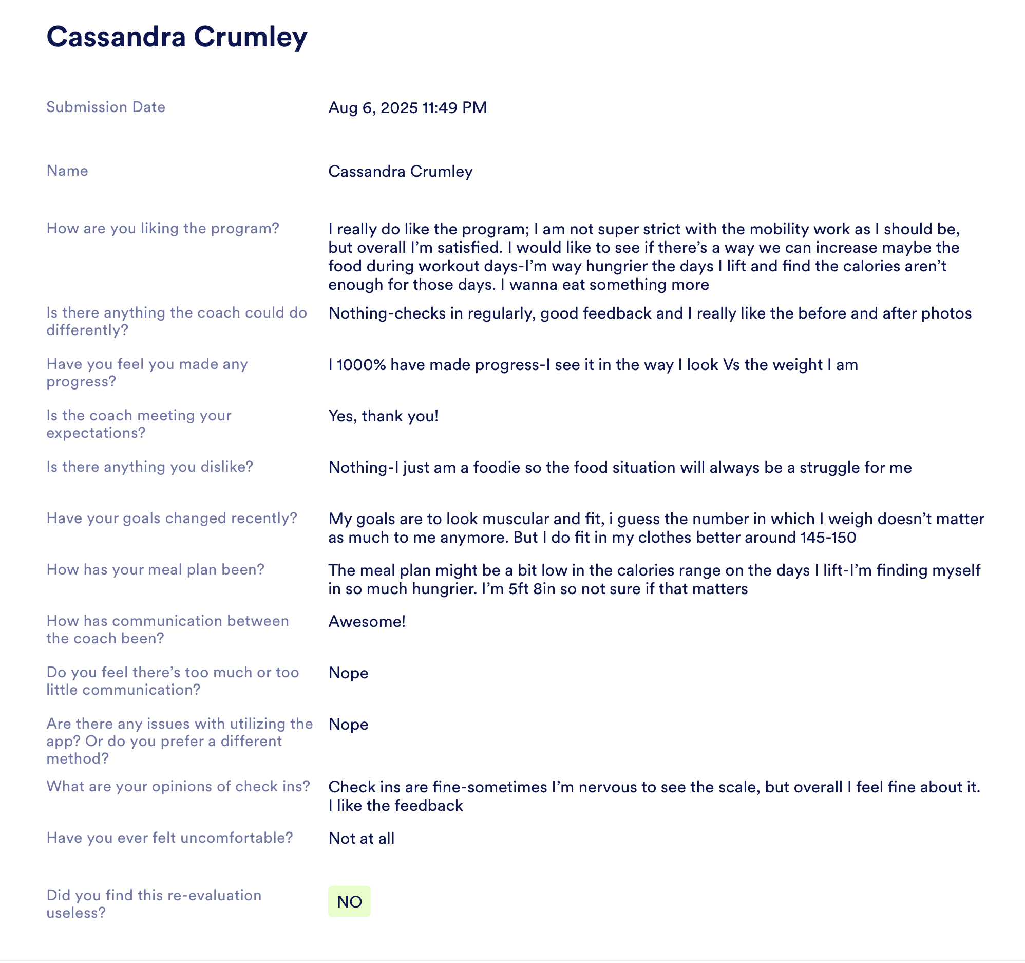 Client testimonial