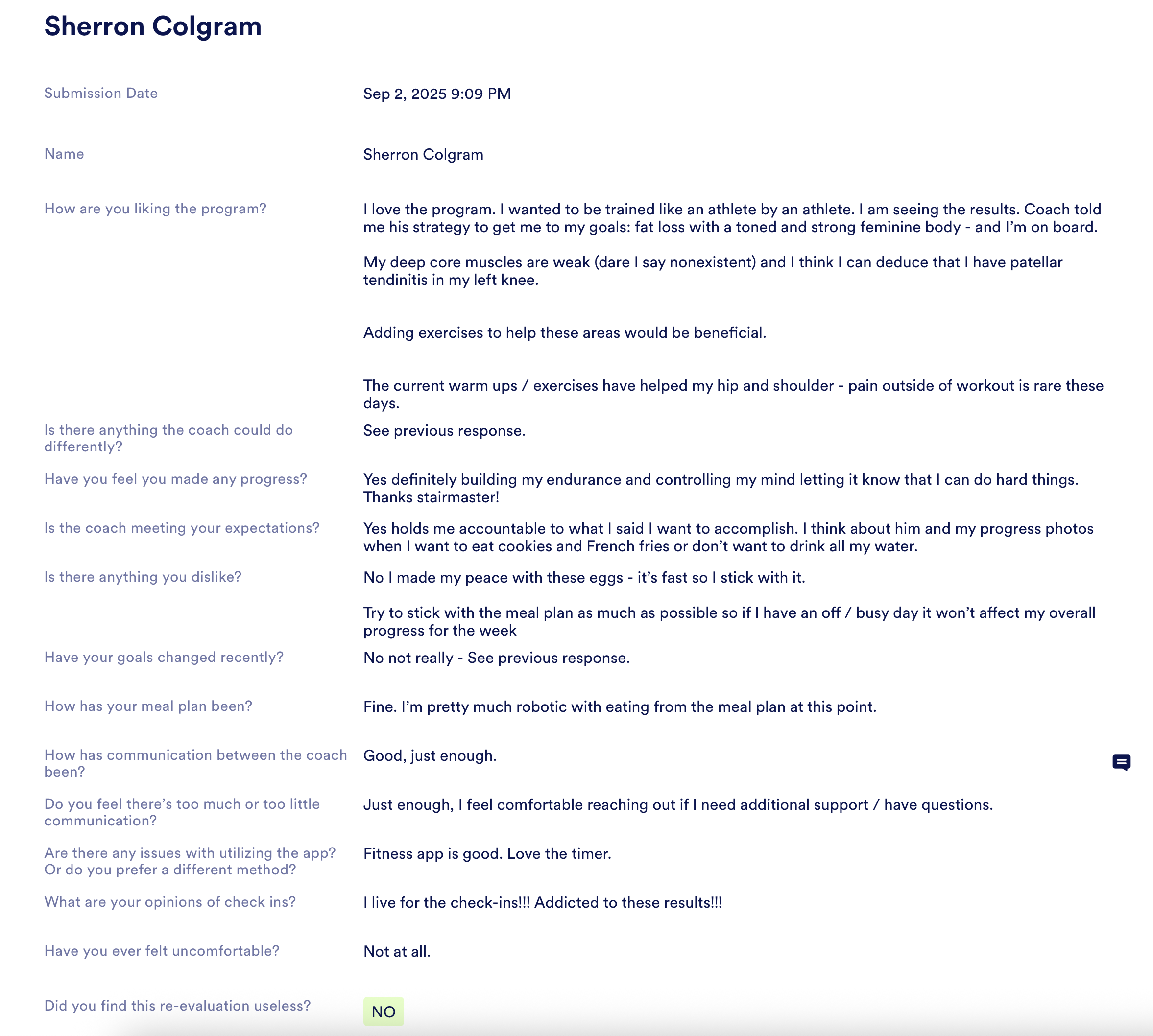 Client testimonial